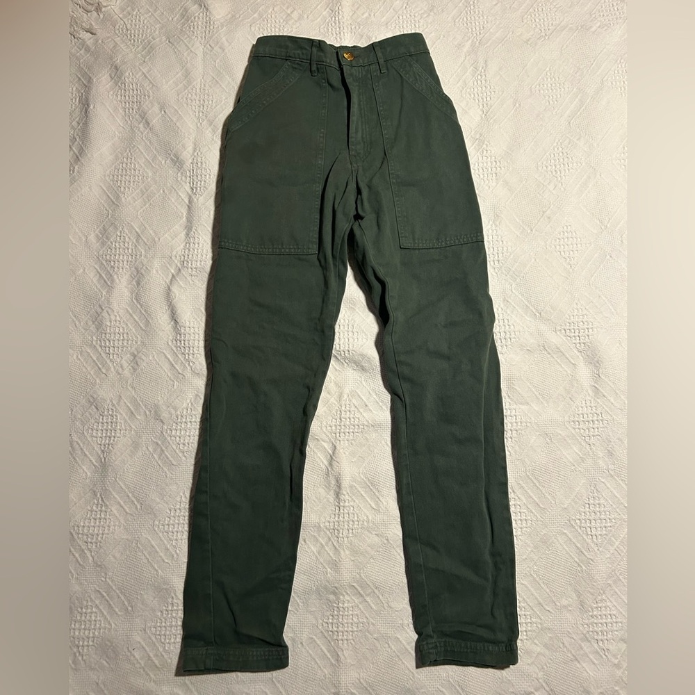 Big Bud Press Green Pencil Pants Extra Small XS Regular Made In Los Angeles